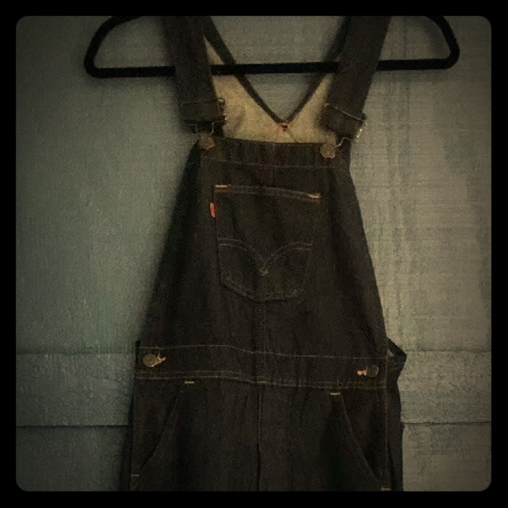 Vintage LEVIS Bell Bottoms Denim Overalls Size 28